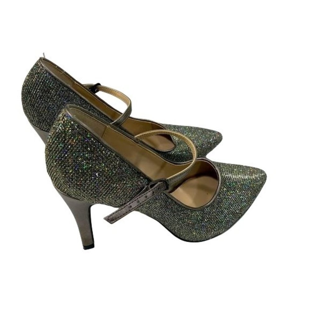 Dana Buchman Silver Sparkle Heels size 7